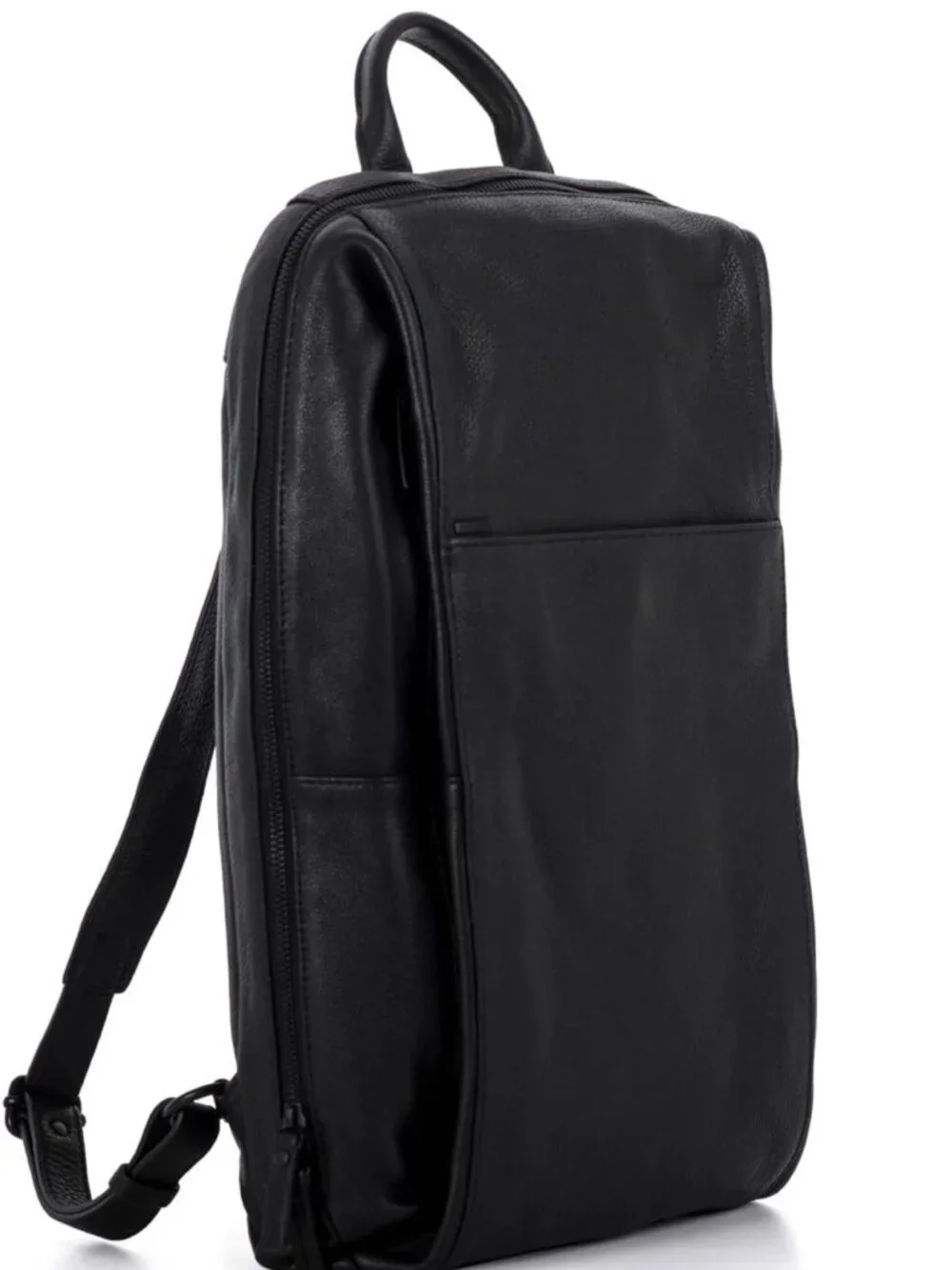 Gianni Conti Men's Black Italian Leather Backpack